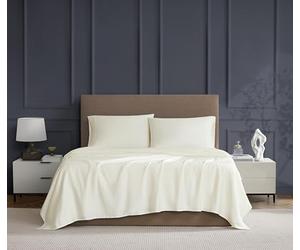 Linen Closet Performance - Set di lenzuola per letto matrimoniale, 4 pezzi, colore: avorio