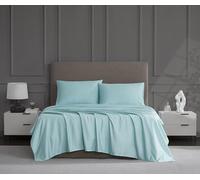 Linen Closet Set di 4 lenzuola in cotone Aqua Queen