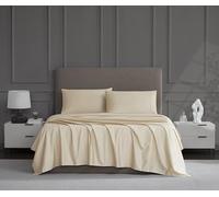 Linen Closet Set di 4 lenzuola in cotone beige king