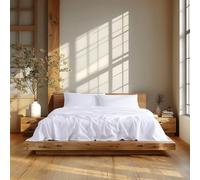 Linen Closet Set di lenzuola in flanella di cotone 100%, morbido e accogliente, per letto king, colore: bianco artico