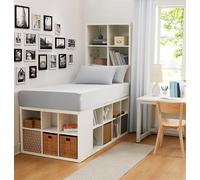 Linen Closet Set di lenzuola per dormitorio matrimoniale XL in cotone con tasca per telefono bonus, include due lenzuola con angoli e due federe, adatto per materassi fino a 35,6 cm, grigio chiaro