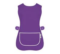 LINEN CLOSET Tabards da donna con tasche per uomo donna pulizia catering chef cucina grembiuli unisex Hygea Tabard grembiule da lavoro tabards, Viola, L