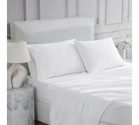 Linen Closet Ultimate Percale Arctic White - Set di lenzuola per letto matrimoniale, 3 pezzi