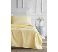 Linen Closet Ultimate Percale Lt - Set di lenzuola per letto king size, 4 pezzi, colore: Giallo
