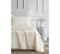 Linen Closet Ultimate - Set completo di lenzuola in percalle color avorio