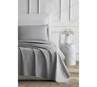 Linen Closet Ultimate - Set di 4 lenzuola in percalle grigio scuro
