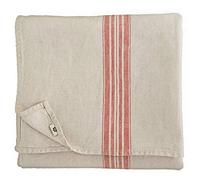 Linen & Cotton Tovaglia da Tavola Rustica Shabby Chic Vintage Provence - 100% Lino, Beige Naturale Rosso (136 x 200 cm) Tovaglia Rettangolare in Tessuto per la Casa Decorazione della Cucina Soggiorno