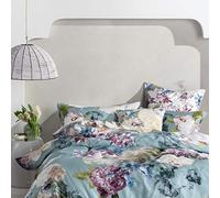 Linen House Coppia di federe con Bordino in Cotone Floreale Lena, Cotton, Milti, 50 x 75cm