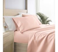 Linen Market Double-Brushed Microfiber Queen Sheet Set 4 Piece - Oeko-TEX Certified Ultra Soft & Wrinkle-Free - 16" Deep Pocket Sheets - Easy Care Queen Size - Blush