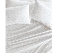 Linen Market Modello LM 4 Pezzi Set di Fogli, Microfibra, Burst of Viti Grigio, Coppia