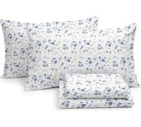 Linen Market Set di lenzuola per letto singolo, 3 pezzi, motivo floreale celeste, dormi meglio che mai con queste lenzuola ultra morbide e fresche per il tuo letto singolo, con tasca profonda per