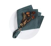 Linen Napkins, set di tovaglioli in lino da 6,40 x 40 cm, lavabili, morbidi, durevoli, 80% lino, 20% cotone, per feste, Natale, giorno del Ringraziamento