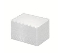 linenb Set di 50 custodie protettive in plastica rigida per carte da gioco, trasparenti, protettive per carte (bianco)