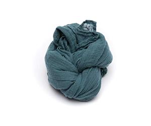 LinenMe Balsam Green Sciarpa Estiva in Lino Garza, 70 x 200 cm