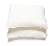 LinenMe Federa in Lino - 2 pezzi - 50 x 60 cm in 100% puro lino lavato naturale - Biancheria da letto in lino traspirante, termoregolatore, ipoallergenico, morbido e resistente - Bianco Sporco