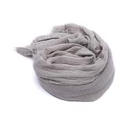 LinenMe Scialle Estiva in 100% Lino - 100x200 cm - Sciarpa Scialle in Lino Donna Uomo Unisex - Leggera e Traspirante con Frange - Classico Intramontabile e Lusso Naturale - Taupe