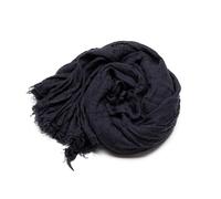 LinenMe Scialle Estiva in 100% Lino - 100x200 cm - Sciarpa Scialle in Lino Donna Uomo Unisex - Leggera e Traspirante con Frange - Classico Intramontabile e Lusso Naturale - New Night Blue