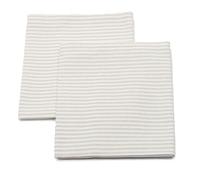 LinenMe Set di 2 Strofinacci Cucina Cotone 47% Lino 53%, 47x70cm - Canovacci Cucina con Gancio - Stracci Cucina elevata assorbenza - Asciugamani Cucina, prodotto in Lituania - Beige