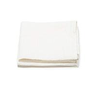 LinenMe Set di Due Asciugamani in Lino e Cotone Bianco Wafer 33x50cm, Realizzato in EU
