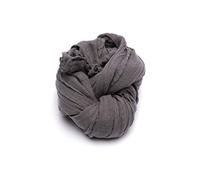 LinenMe Steel Grey Sciarpa Estiva in Lino Garza, 45 x 200 cm