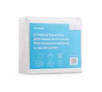 Linenspa Coprimaterasso in memory foam, 5 cm, mantiene il topper pulito e sicuro, lavabile in lavatrice, antiscivolo, traspirante