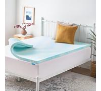 Linenspa Topper in memory foam a forma di vortice, blu, pieno