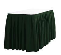LinenTablecloth Ltc LINENS 6,4 m. Accordion Pleat Polyester Table Skirt Hunter Verde