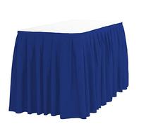 LinenTablecloth Ltc LINENS 6,4 m. Accordion Pleat Polyester Table Skirt Royal Blu