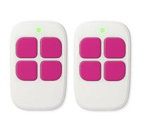 LINEOPS - 2 x telecomando per cancello a 4 canali compatibile con SCS Sentinel AAM0084 AAM0085 AAM0094 Frequenza di emissione 433,92 MHz, ControlGate Fuschia - Batterie incluse - Garanzia 3 Anni
