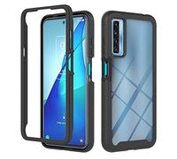 Liner Cover per TCL 20 5G/TCL 20S/TCL 20L/TCL 20L+/TCL 20L Plus, Rugged Custodia Trasparente Full Body Antiurto PC TPU Sottile Bumper Silicone Protettiva Staccabile Case - Nero