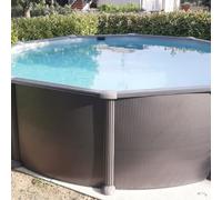 Liner Grigio Per Piscina Ovale GRE Da 500x300x120 Cm