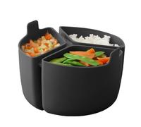 Liner In Silicone Stufato Per Stufato | Inserto Divisore A 3 Scomparti, Antiaderente Resistente Al Calore Pieghevole, Facile Da Pulire Per La Separazione Dei Pasti Di Dieta, Preparazione Dei Pasti