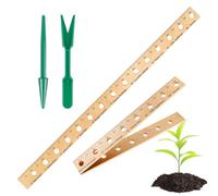 Liner - Strumento per la distanza dei semi da giardino, asta di misurazione del giardino, distanza tra il legno, righello intervallo da giardino, per letti rialzati da giardino all'aperto e orti