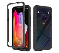 Liner Trasparente Cover per TCL 10L / TCL 10 Lite, Rugged Custodia Full Body Antiurto Rigida PC Soft TPU Sottile Bumper Silicone Protettiva Case per TCL 10L / TCL 10 Lite - Nero