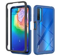 Liner Trasparente Cover per TCL 20 5G/TCL 20S/TCL 20L/TCL 20L+/TCL 20L Plus, Rugged Custodia Full Body Antiurto Rigida PC Soft TPU Sottile Bumper Silicone Protettiva Case - Blu Scuro