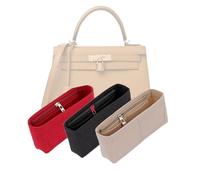 LinerLink Borsa organizer per borsa Hermes Kelly 35 (35 L x 24 H x 12 cm) (beige, stile B: cerniera laterale)
