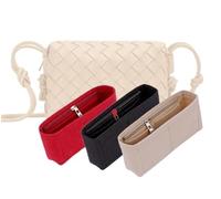 LinerLink Organizer per borse Bottega Veneta Small Loop Bag (22 L x 15 H x 8 D) | Organizzatore per borse fatto a mano | Inserto per borsa personalizzato | Fodera in feltro da 2 mm (nero, stile A)