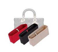 LinerLink Organizer per borse Dior Medium Lady D-Joy (26 x 13,5 x 5 cm) | Inserto per borsa personalizzato fatto a mano | Fodera per borsa in feltro da 2 mm | Shaper borsa da donna (beige, stile B: