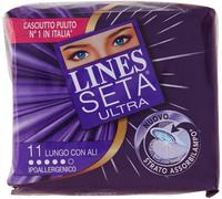 Lines ASSORBENTE LINES SETA ULTRA LUNGO CON ALI 11 PEZZI