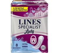 Lines ASSORBENTI PER INCONTINENZA LINES SPECIALIST LADY EXTRA IPOALLERGENICI 8 PEZZI