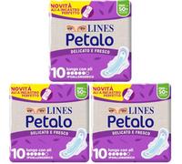 Lines Assorbenti Petalo Ultra Lungo Ali, 10 Pezzi (Confezione da 3)