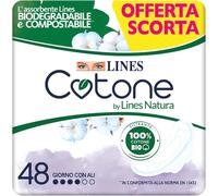 Lines Cotone Assorbenti Giorno con Ali Bio 48 Pezzi Biodegradabili