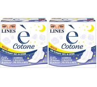 LINES E' Cotone Notte con Ali, 9 pezzi (Confezione da 2)