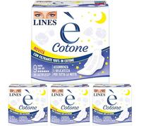 LINES E' Cotone Notte con Ali, 9 pezzi (Confezione da 4)