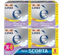Lines È Giorno con Ali Assorbenti in Lactifless, PACCO SCORTA da 36 pezzi +8 in omaggio