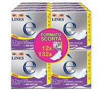 LINES È LUNGO con ali, Pacco scorta da 132 assorbenti per ciclo mestruale, l'unico con struttura in Lactifless, Il LINES più assorbente e più flessibile, con Odor Protection
