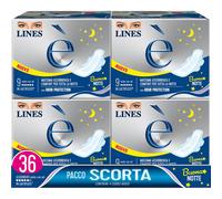 Lines è Notte Assorbente con Ali Pacco Scorta 36 pz Assorbenti
