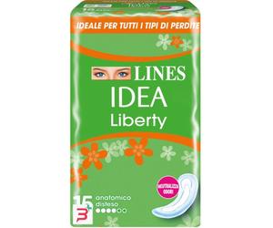 LINES IDEA ASSORBENTE LIBERTY ANATOMICO 15 PEZZI