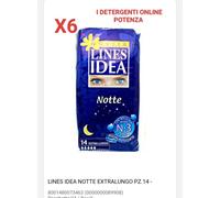 LINES IDEA ASSORBENTI ULTRA NOTTE DISTESI 6 CONFEZIONI DA 14 PEZZI