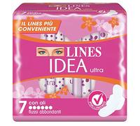 Lines Idea Ultra con Ali Flussi Abbondanti 7 Pezzi, Neutralizza Odori